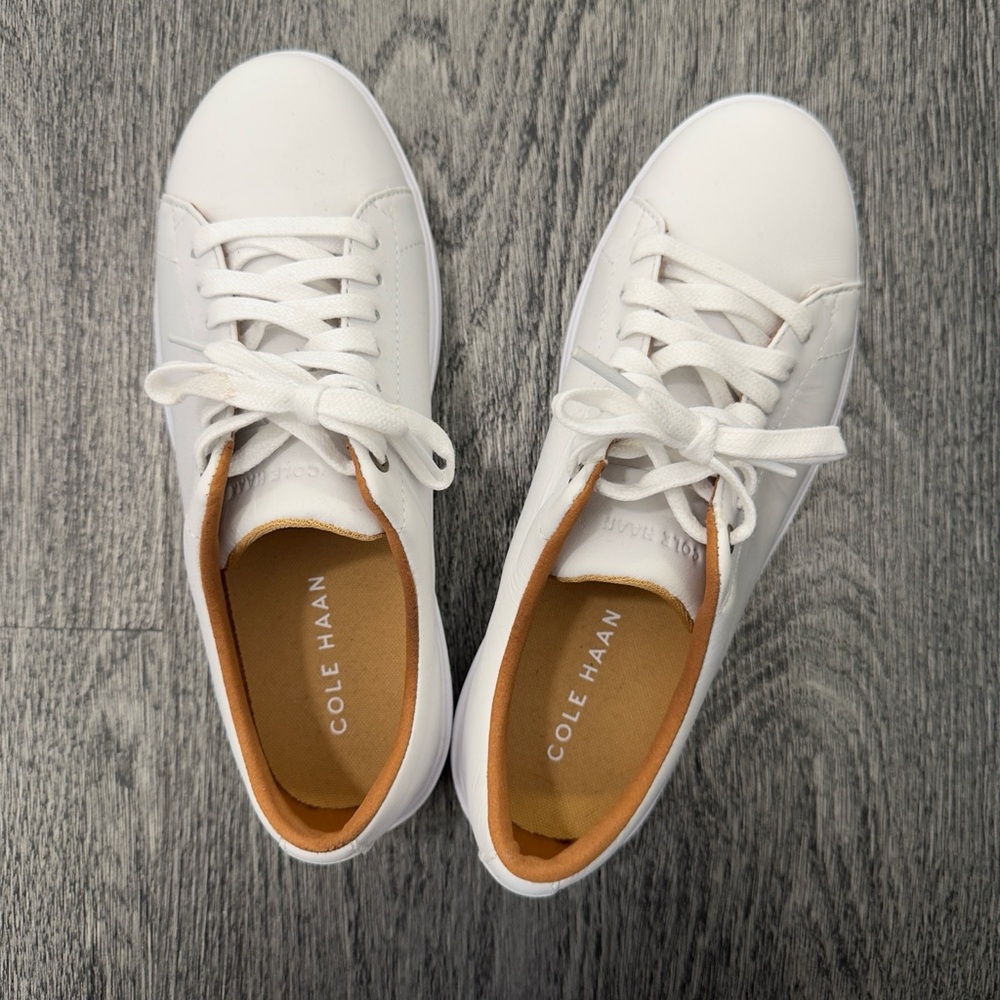 Cole Haan Women's white grand Lace-Up Sneakers